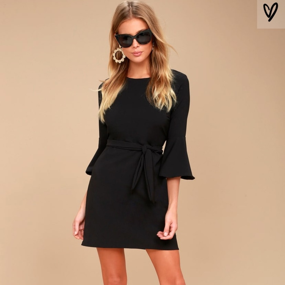 Black Tie Waist Dress